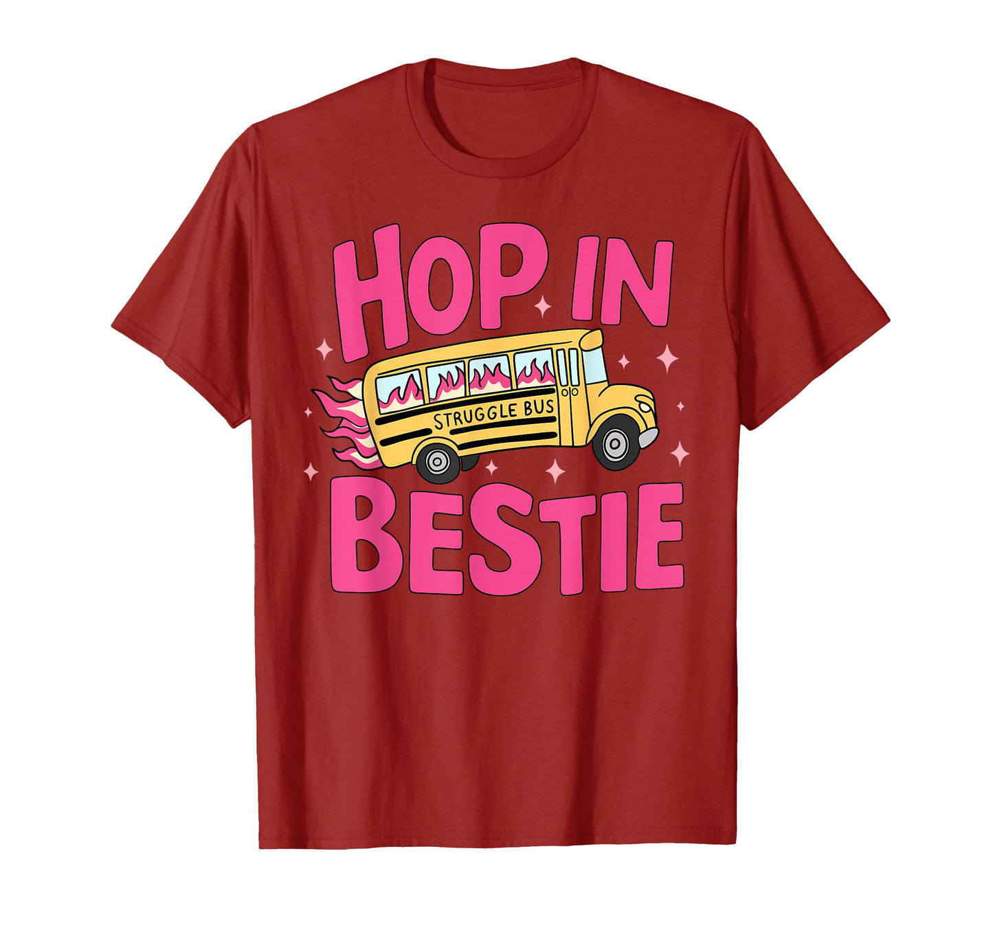 Hop In Bestie Struggle Bus Mental Health Awareness Support T-Shirt