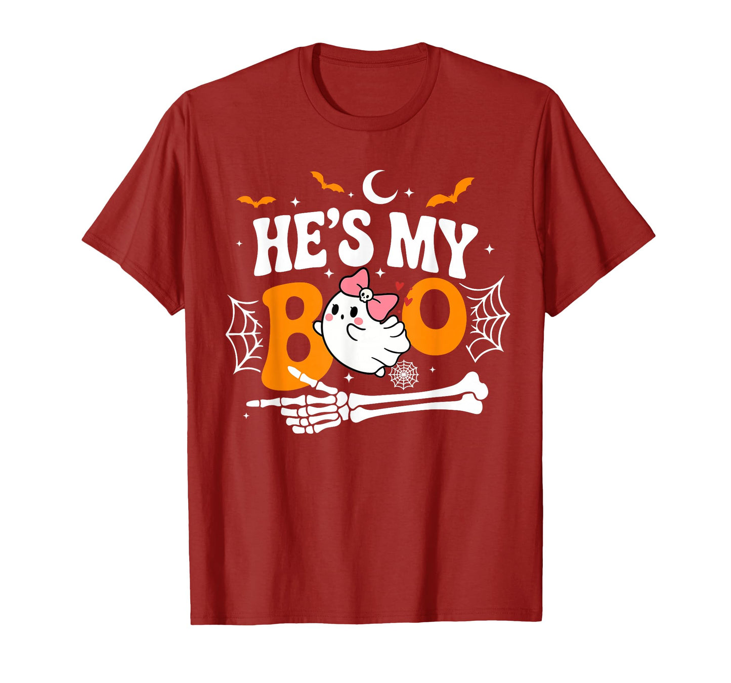 He's My Boo Ghost Matching Halloween Couple Girlfriend T-Shirt