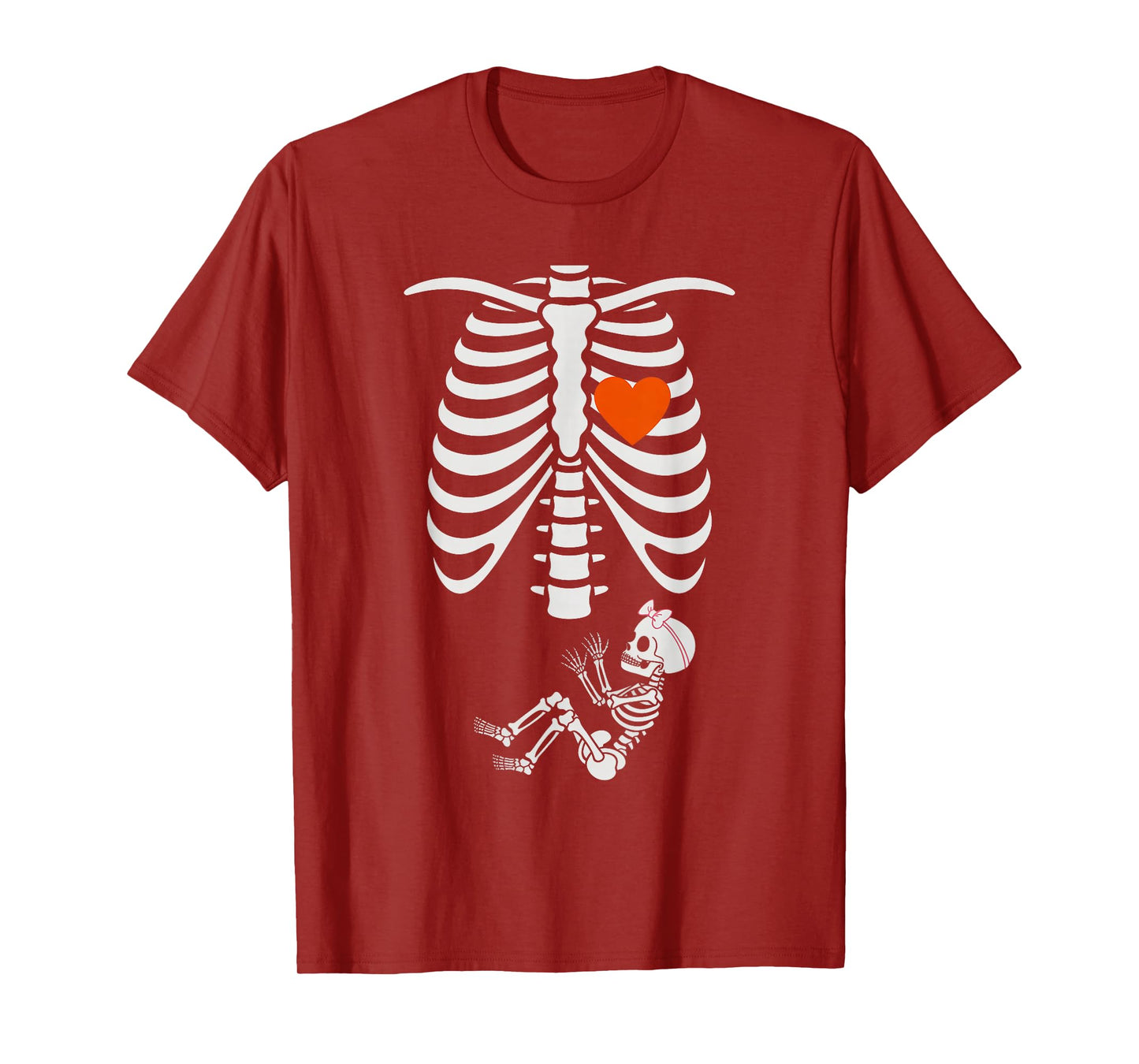 Baby Shower Skeleton Halloween Pregnancy Annoucement Girls T-Shirt