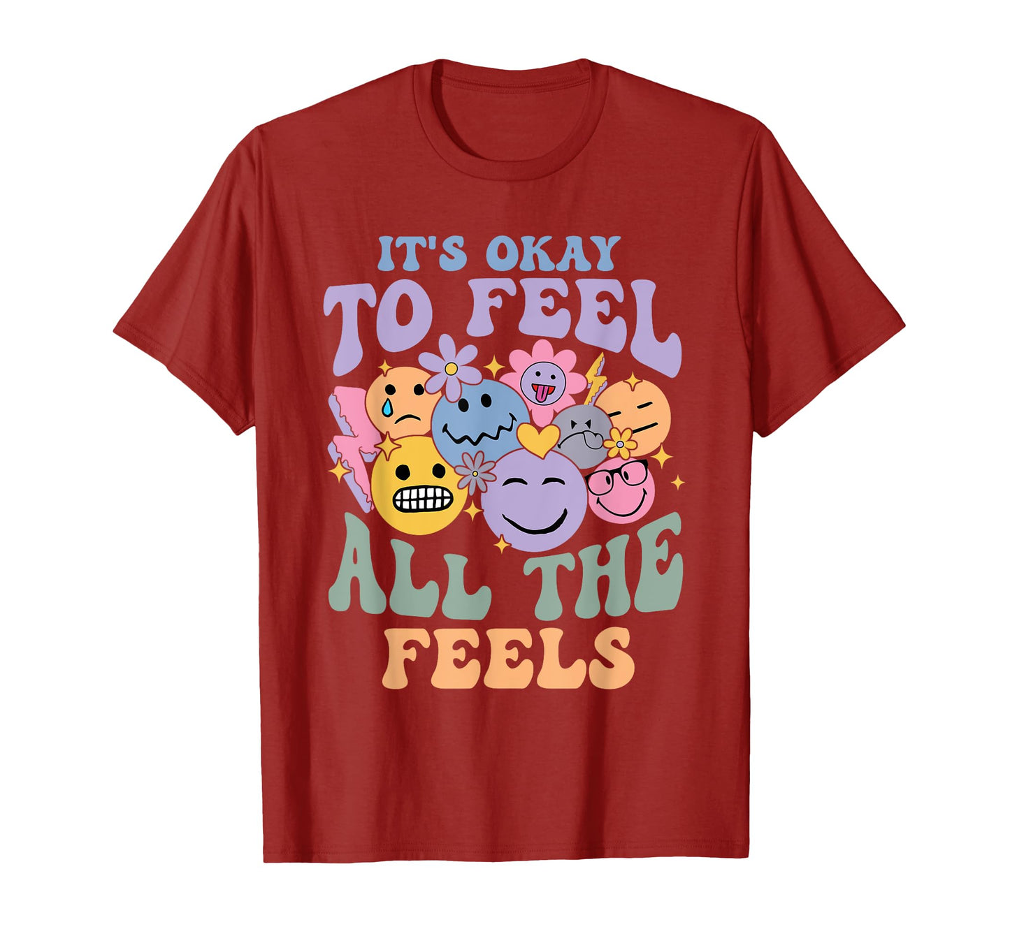 It's Ok To Feel All The Feels Mental Health Matters Kids T-Shirt
