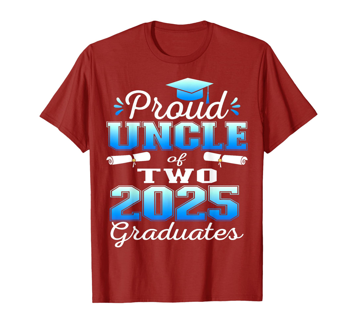 Proud Uncle of Two 2025 Graduates Graduation family T-Shirt