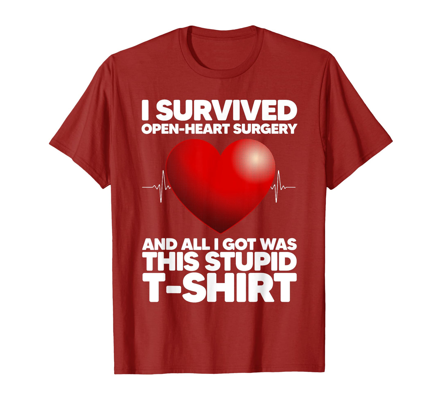 Funny Open Heart Surgery Art For Men Women Heart Transplant T-Shirt