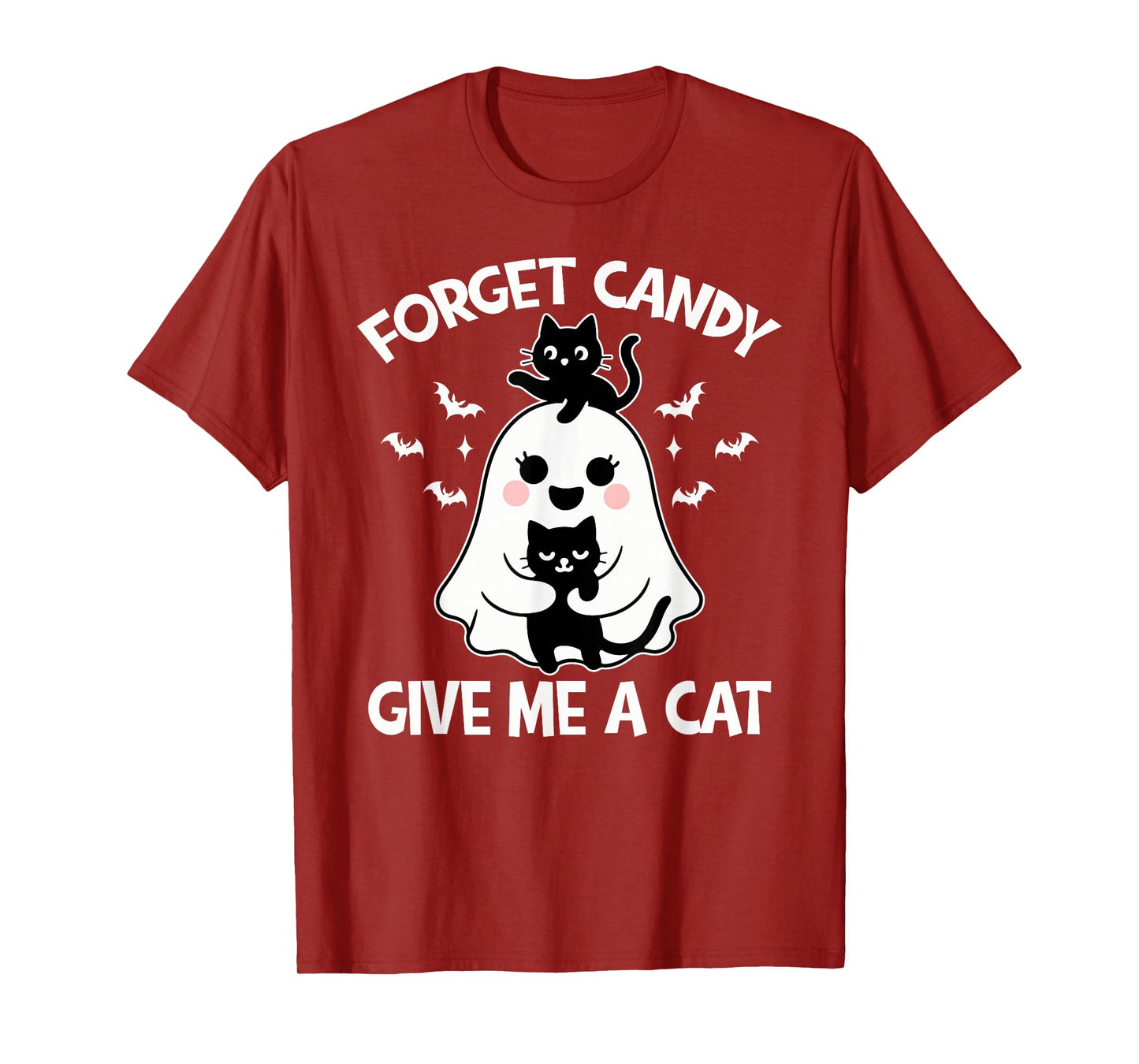 Halloween Forget Candy Give Me Cat Costume Women Men Kids T-Shirt