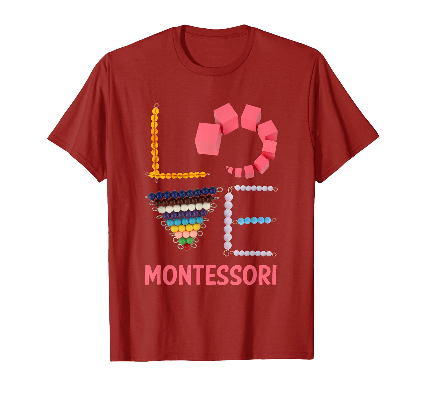 Love Montessori Education Math Teacher T-Shirt