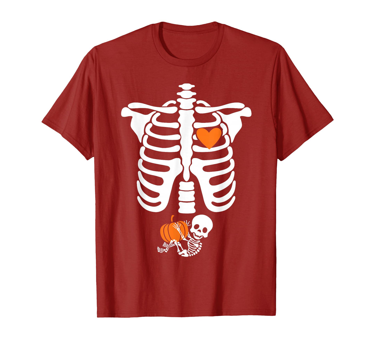 Halloween X-Ray Pregnancy Expecting Baby Design T-Shirt