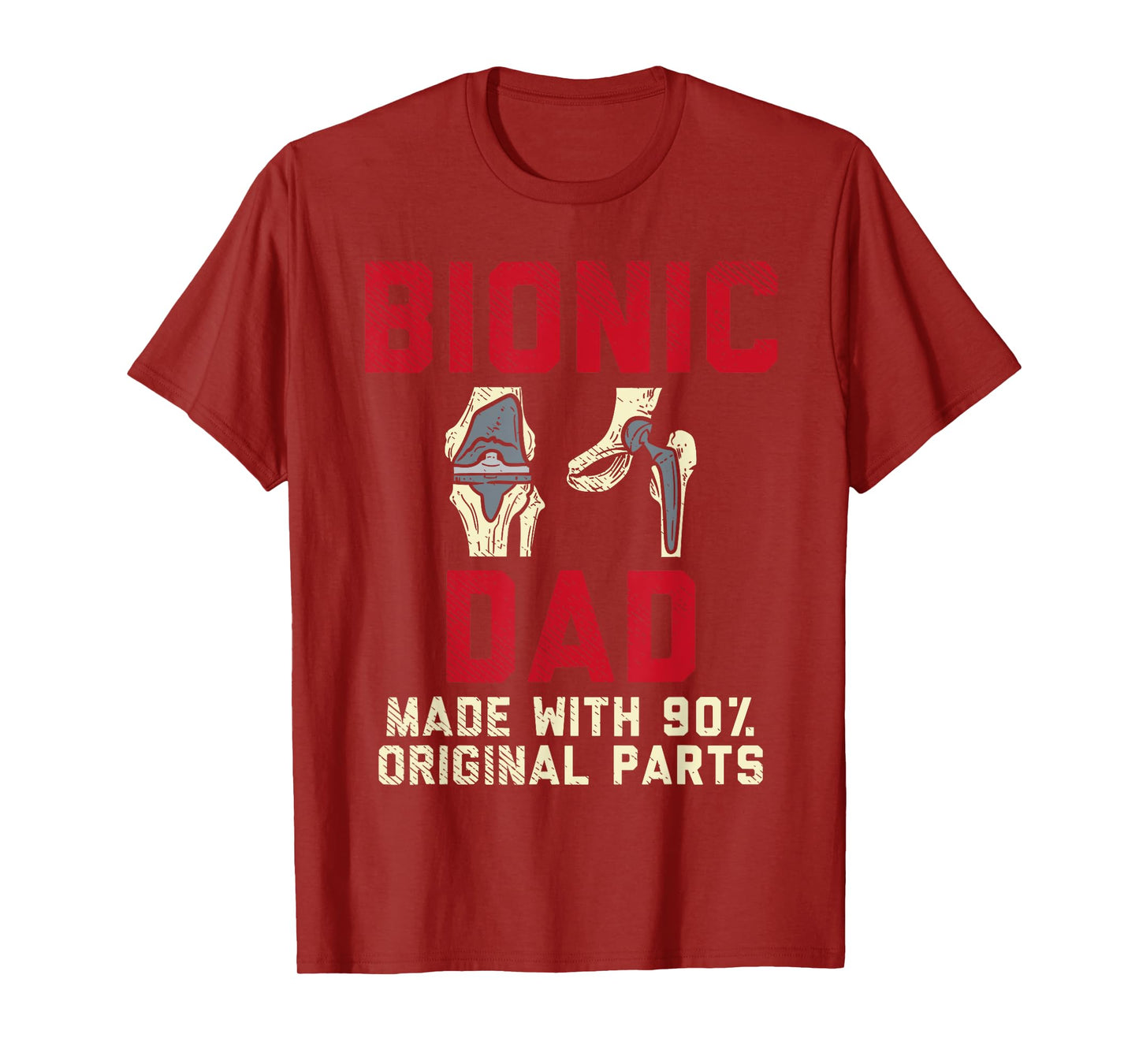 Knee Replacement Surgery Human Robot Joke Funny Bionic Dad T-Shirt