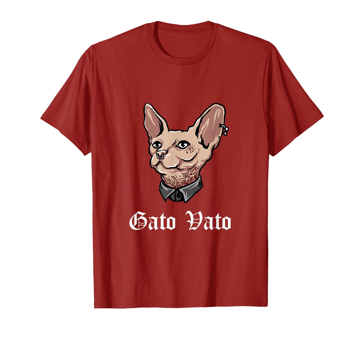 Gato Vato Cholo Gangster Cat T-Shirt