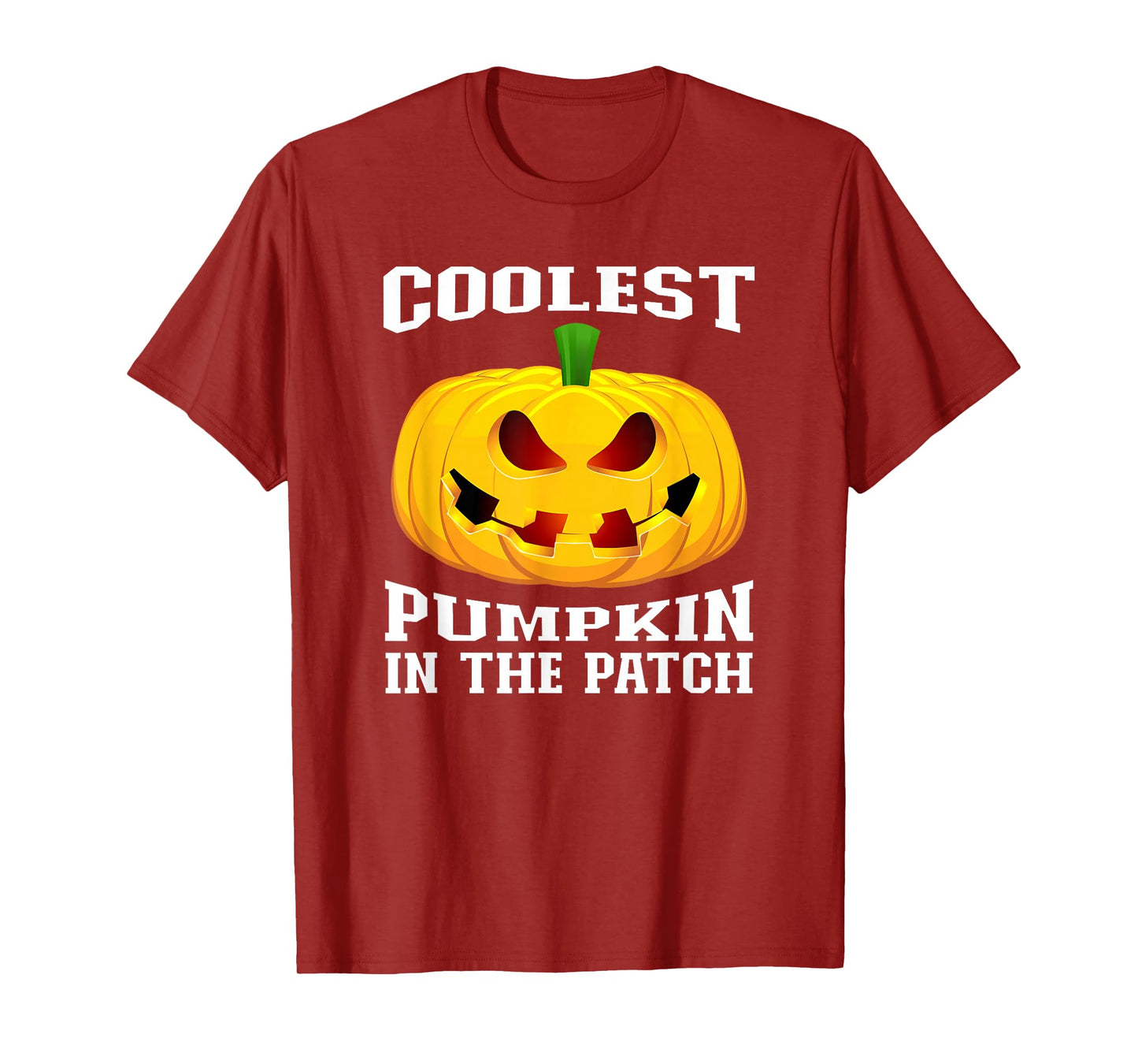 Coolest Pumpkin in The Patch Boys Girls Kid Teens Halloween T-Shirt