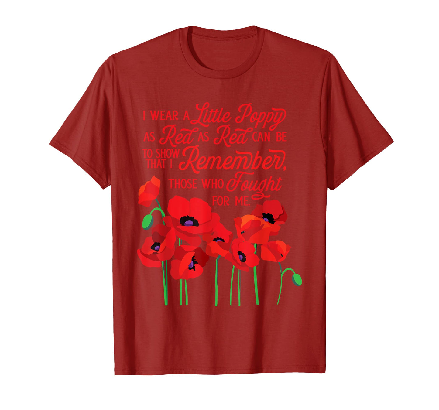 Veterans Day, Red Poppy, Poppies floral graphic T-Shirt