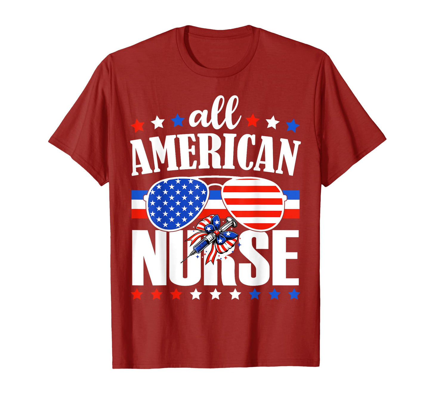 All American Nurse Independence Day USA Nurse 4th of July T-Shirt