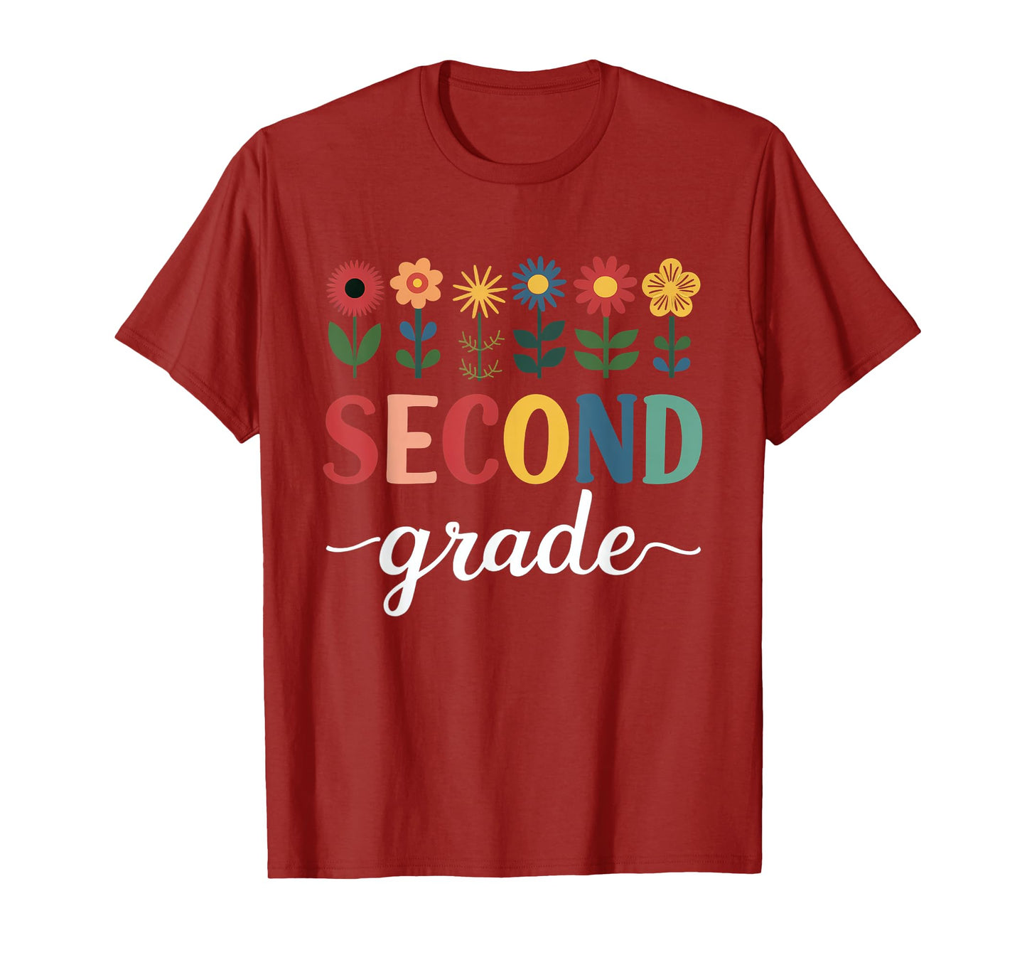 2nd Grade Wildflower Floral Back To School T-Shirt