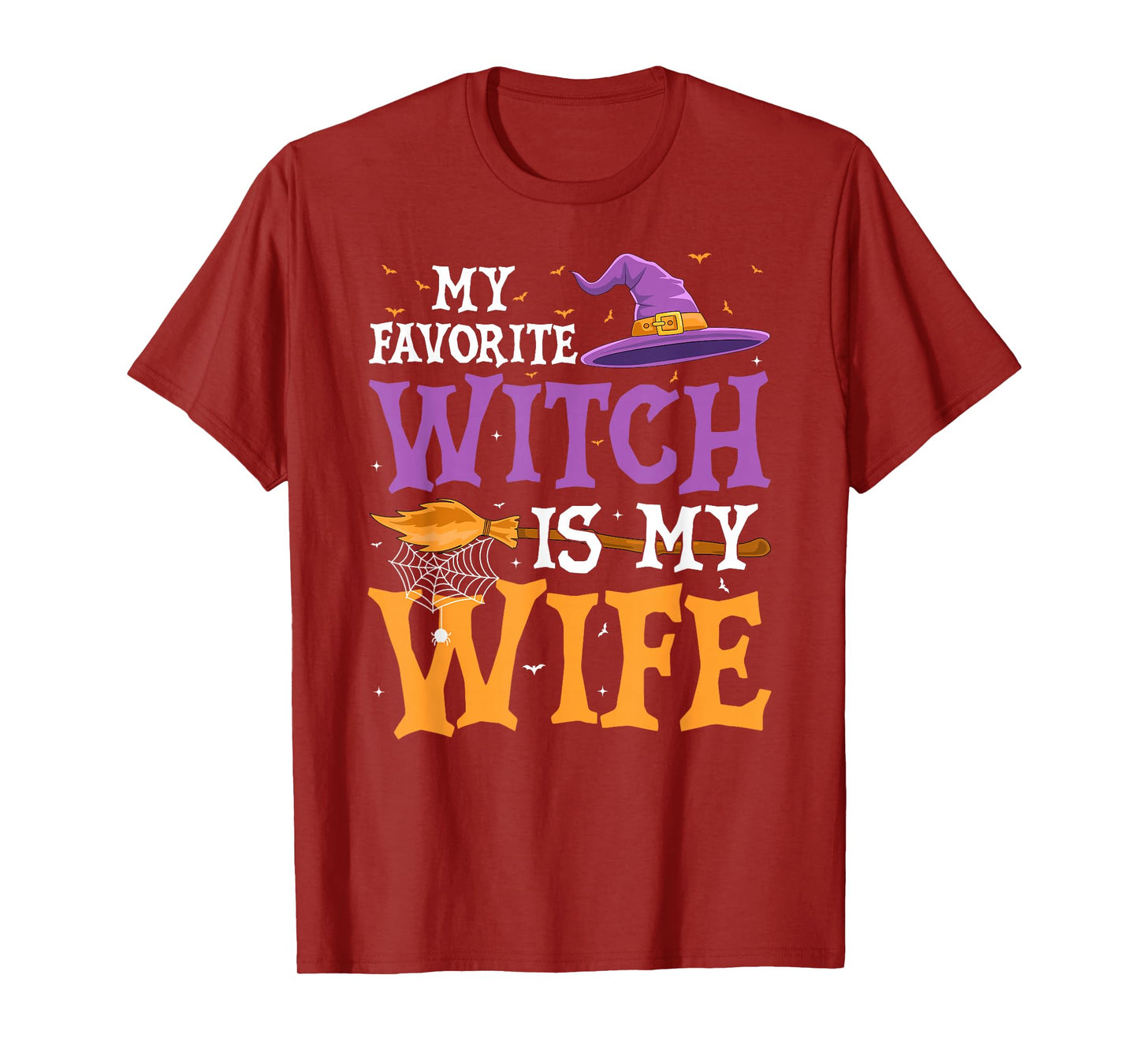 My Favorite Witch is My Wife Funny Husband Halloween T-Shirt