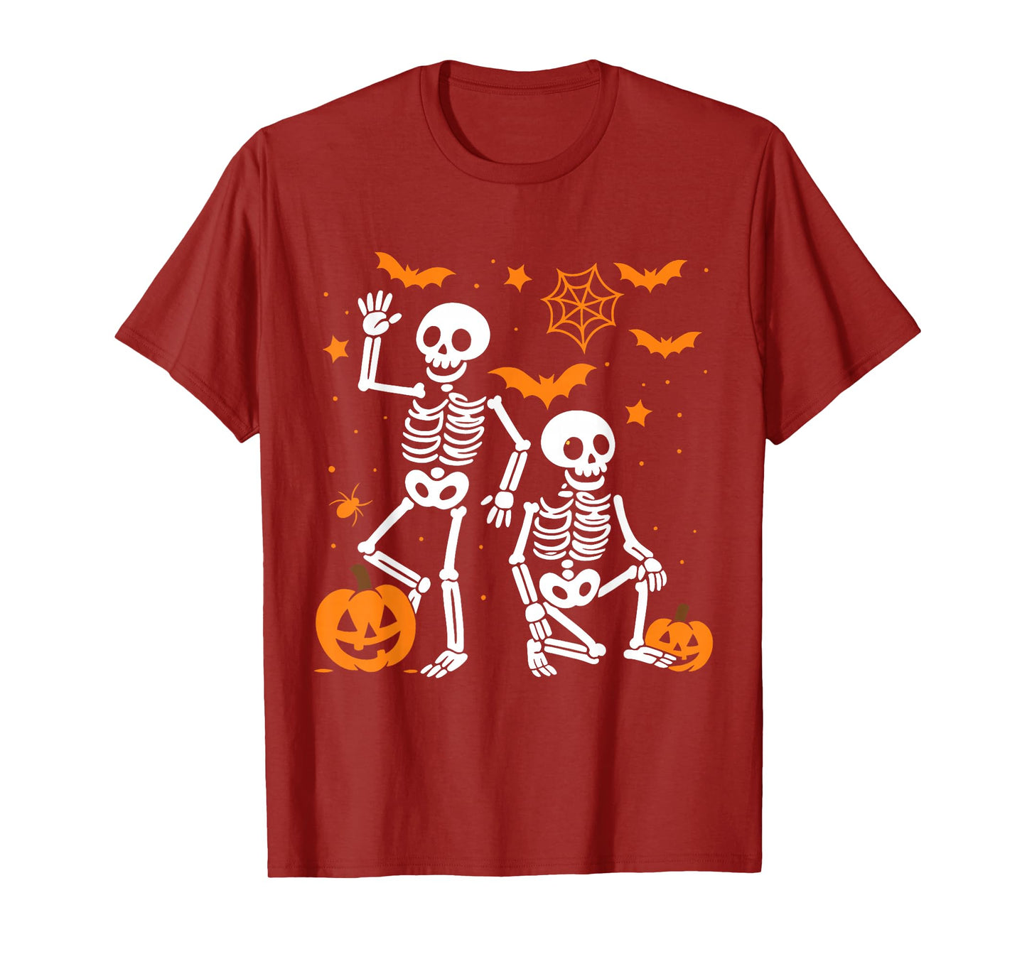 Dance Pumpkin Skeleton Scary Halloween Men Women Boys Girl T-Shirt