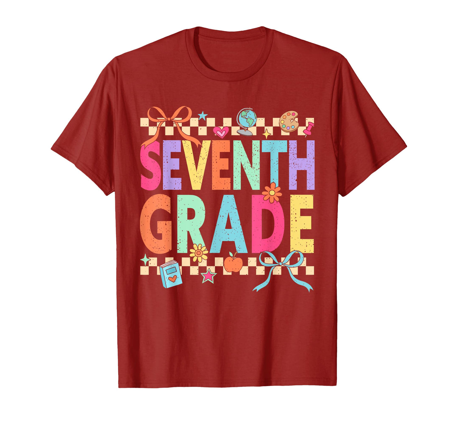 Retro Seventh Grade Back To School 7th Grade Teachers Girls T-Shirt