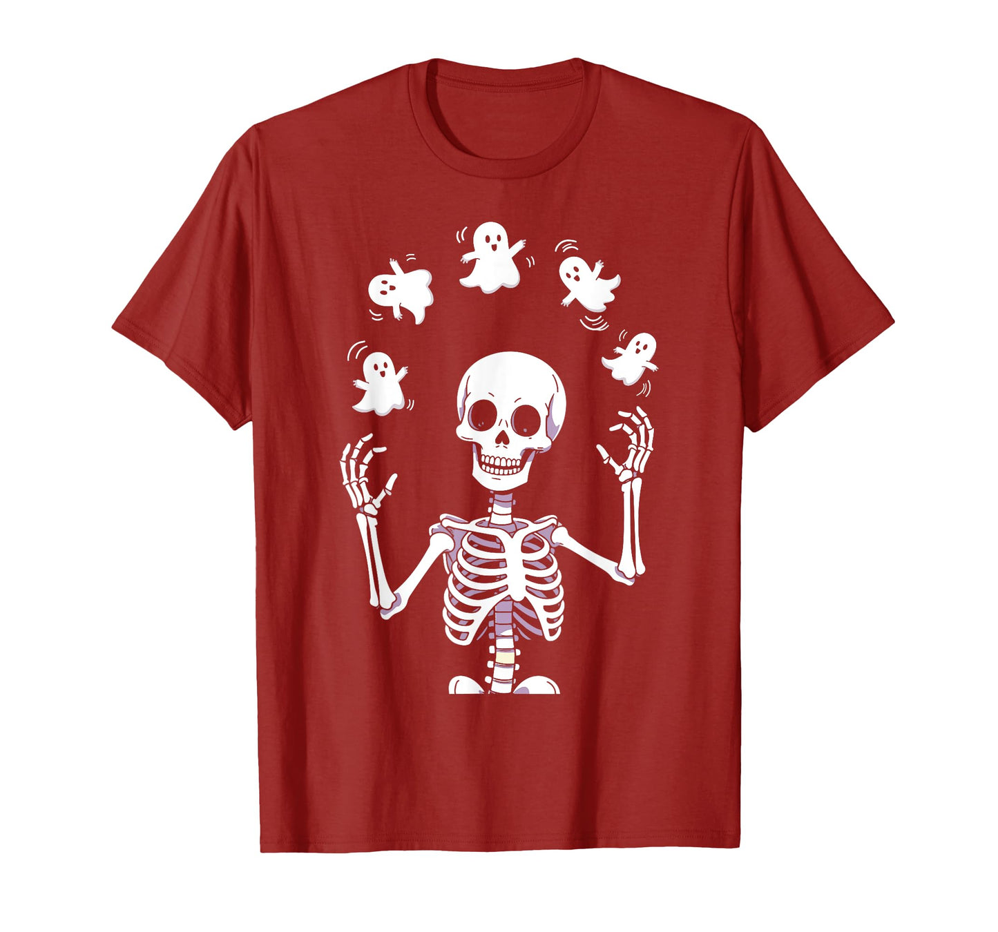 Skeleton Juggling Ghosts Funny Halloween Costume T-Shirt