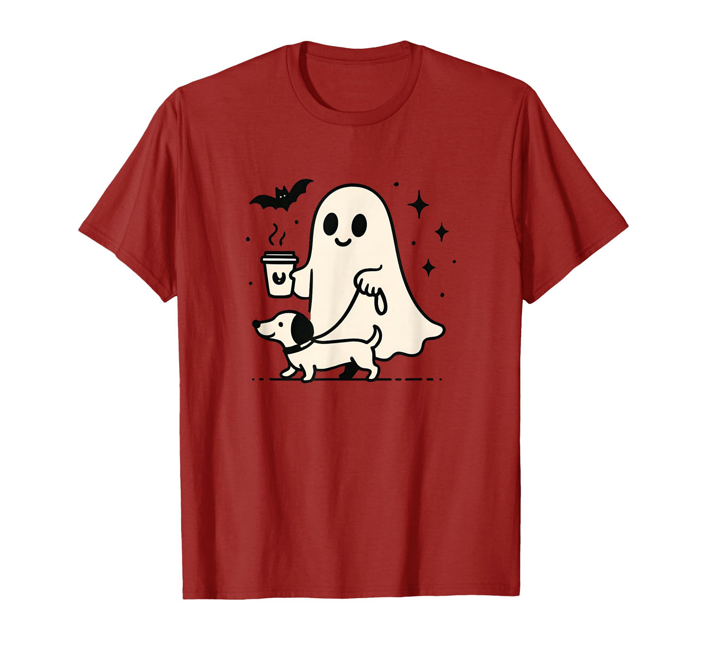 Funny Dachshund Ghost Halloween Spooky Season Weenie Dog T-Shirt
