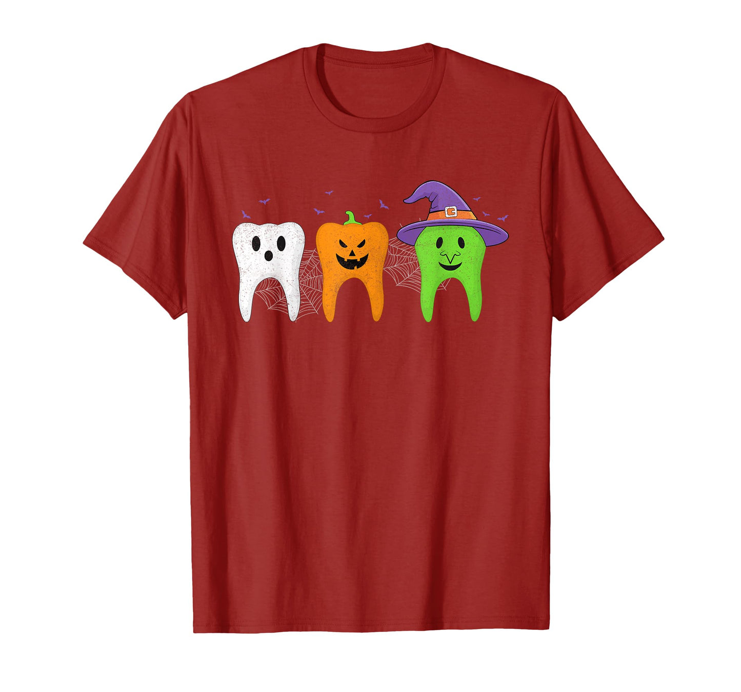 Teeth Ghost Pumpkin Witch Dental Halloween Costume Dentist T-Shirt