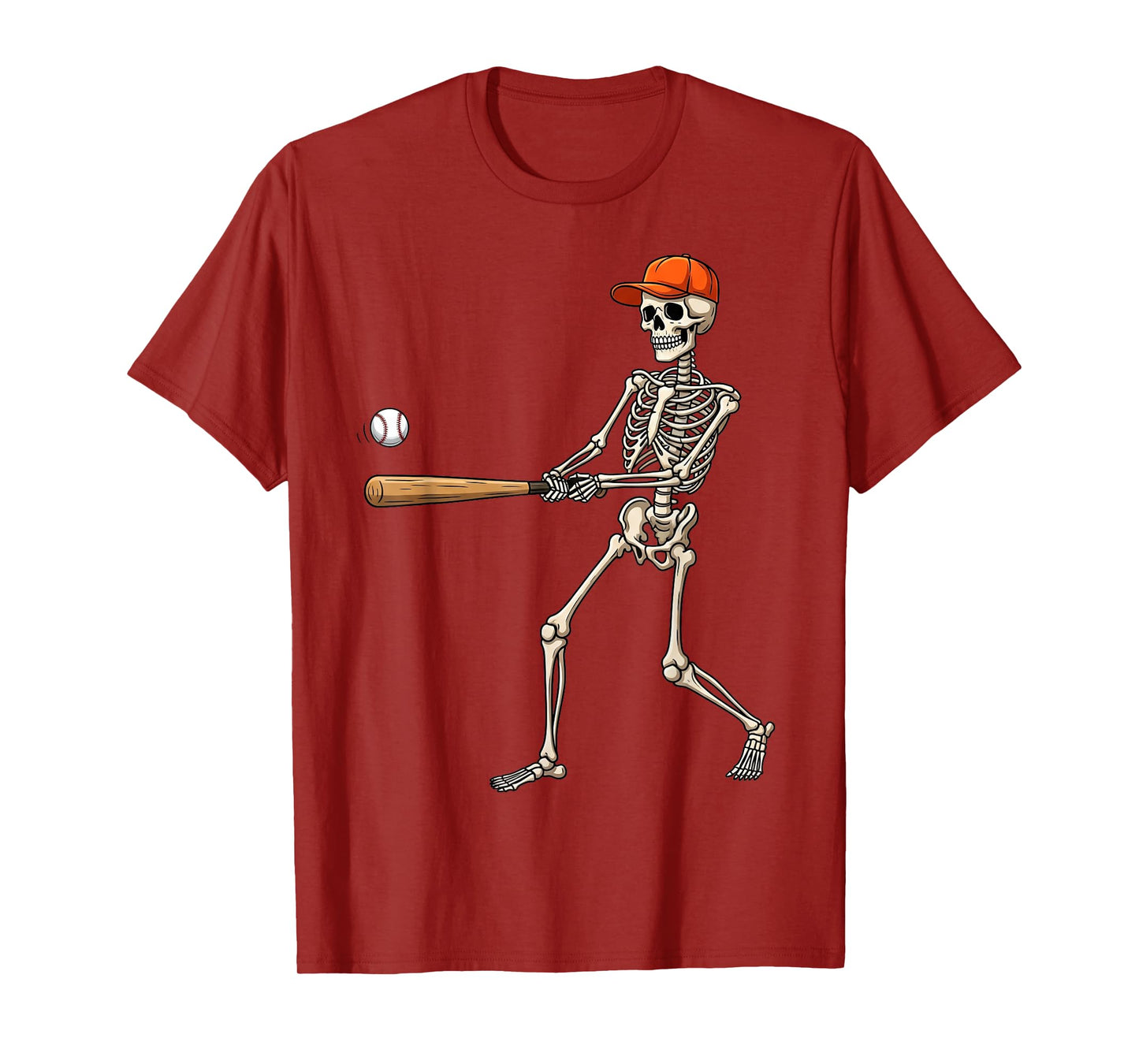 Skeleton Baseball Halloween Costume Gifts for Men Women Kid T-Shirt
