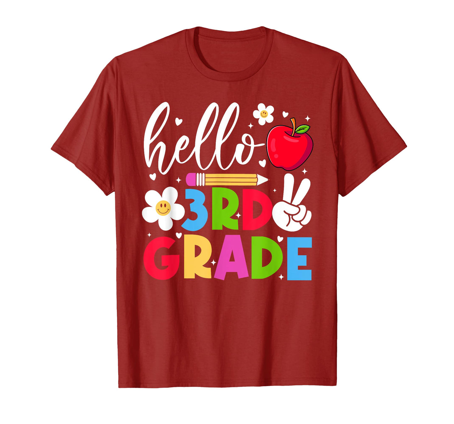 Back To School Hello Third Grade Team 3rd Grade Boy Girl T-Shirt