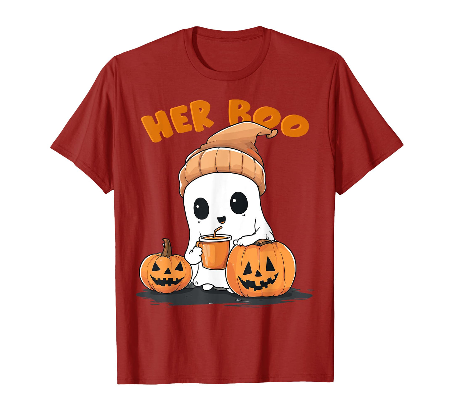 Her Boo His Boo Funny Ghost Matching Couples Halloween 2025 T-Shirt