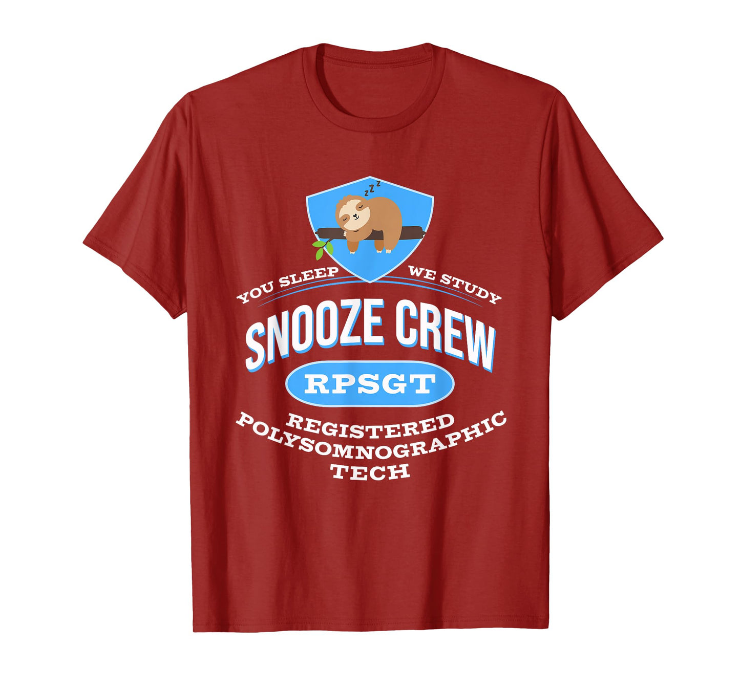 RPSGT Wee Sloth Snooze Crew Registered PolySomnoGraphic Tech T-Shirt