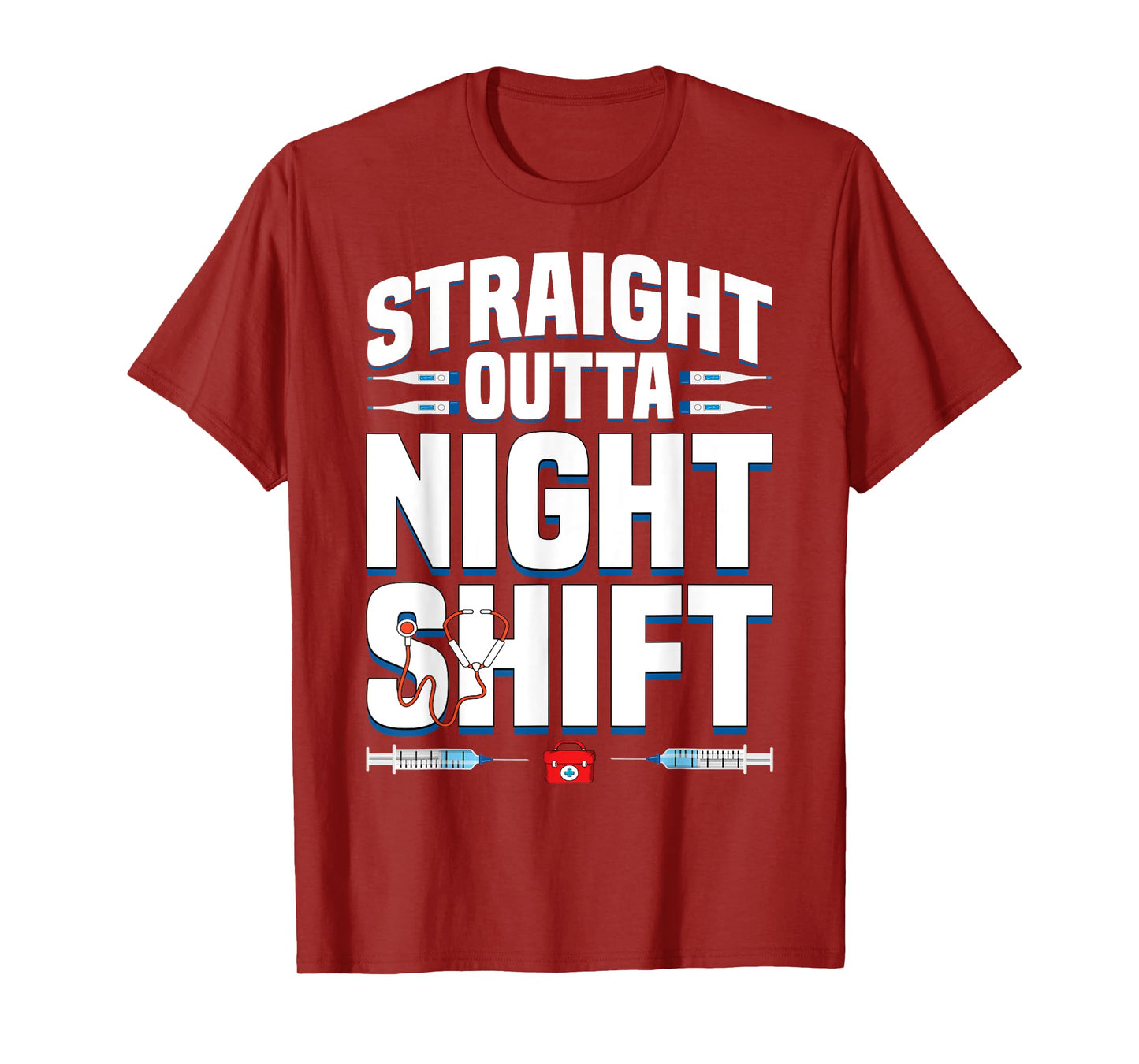 Night Shift Nurse For Men Women Emergency Registered Nurse T-Shirt