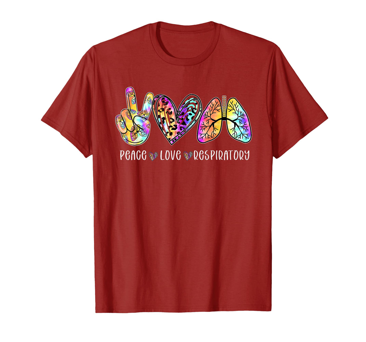 Peace Love Respiratory Therapist Respiratory Therapy T-Shirt
