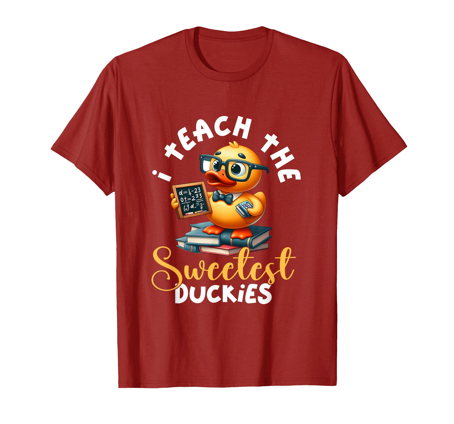 I Teach The Sweetest Duckies Teacher Rubber Duck Teaching T-Shirt for Men Women