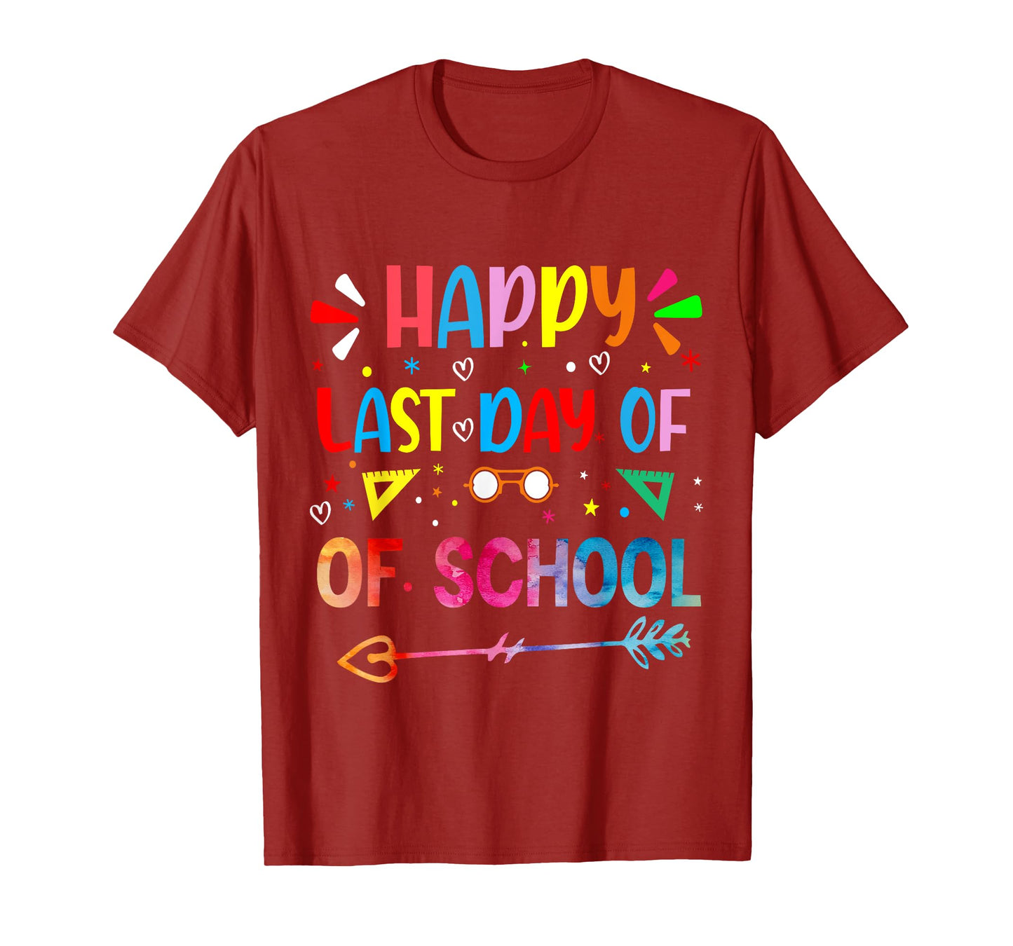 Last Day of School Tie Dye School Graduation Summer Teacher T-Shirt