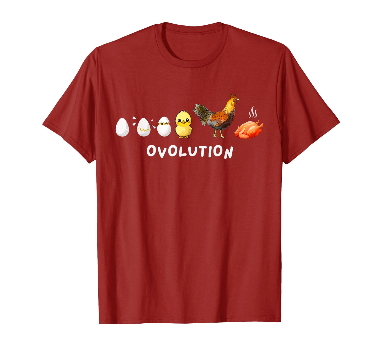 Animal Lover Evolution Joke Chicken Game OVOLUTION Farming T-Shirt