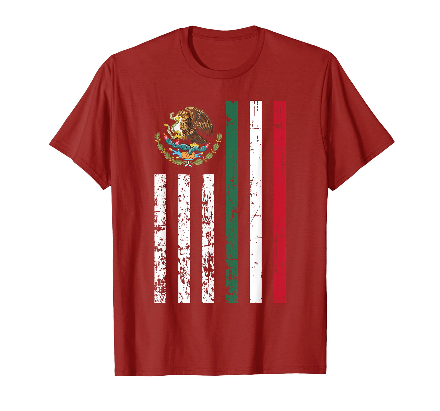 Half Mexican Half American Flag Cinco De Mayo Cool Patriotic T-Shirt