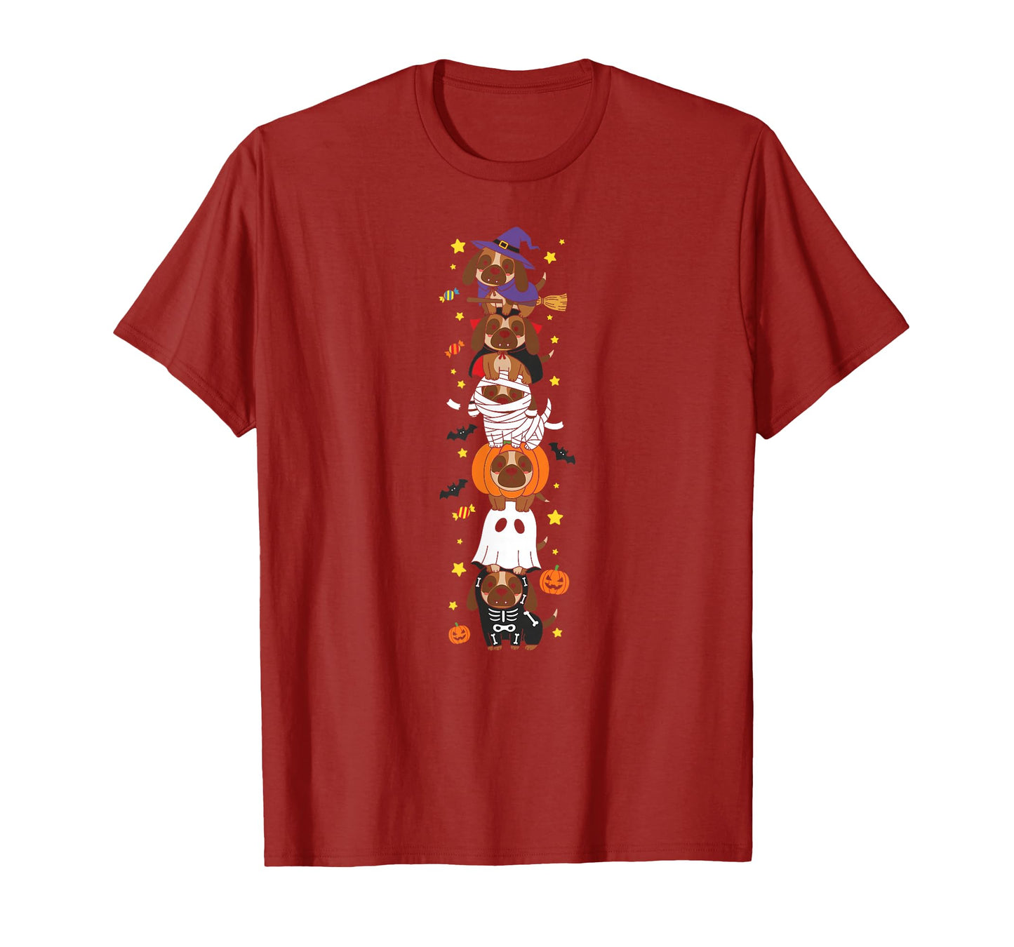 Bloodhound Witch Vampire Ghost Halloween Kids Mens Womens T-Shirt