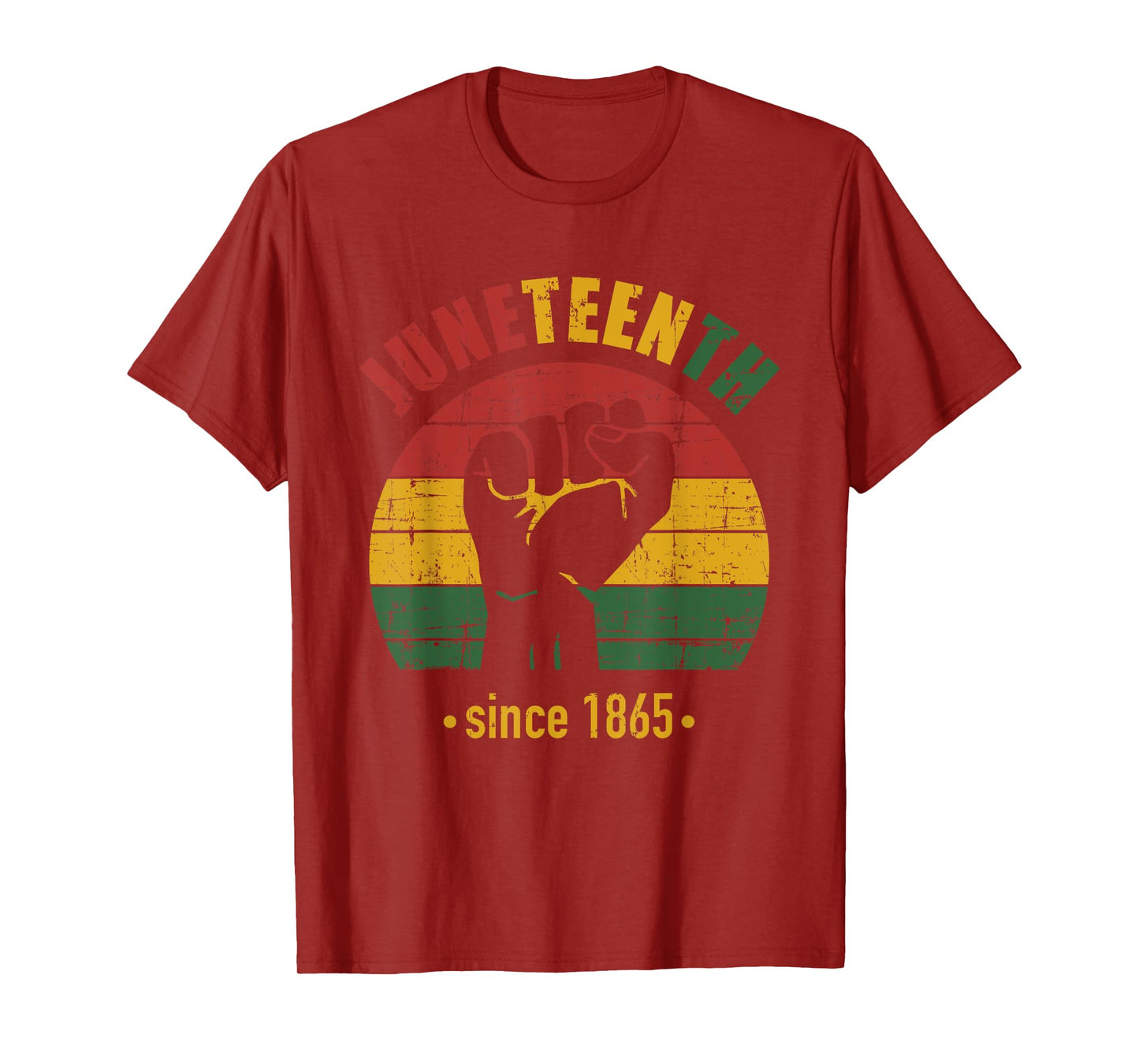 Juneteenth since 1865 with pan african flag and fist T-Shirt