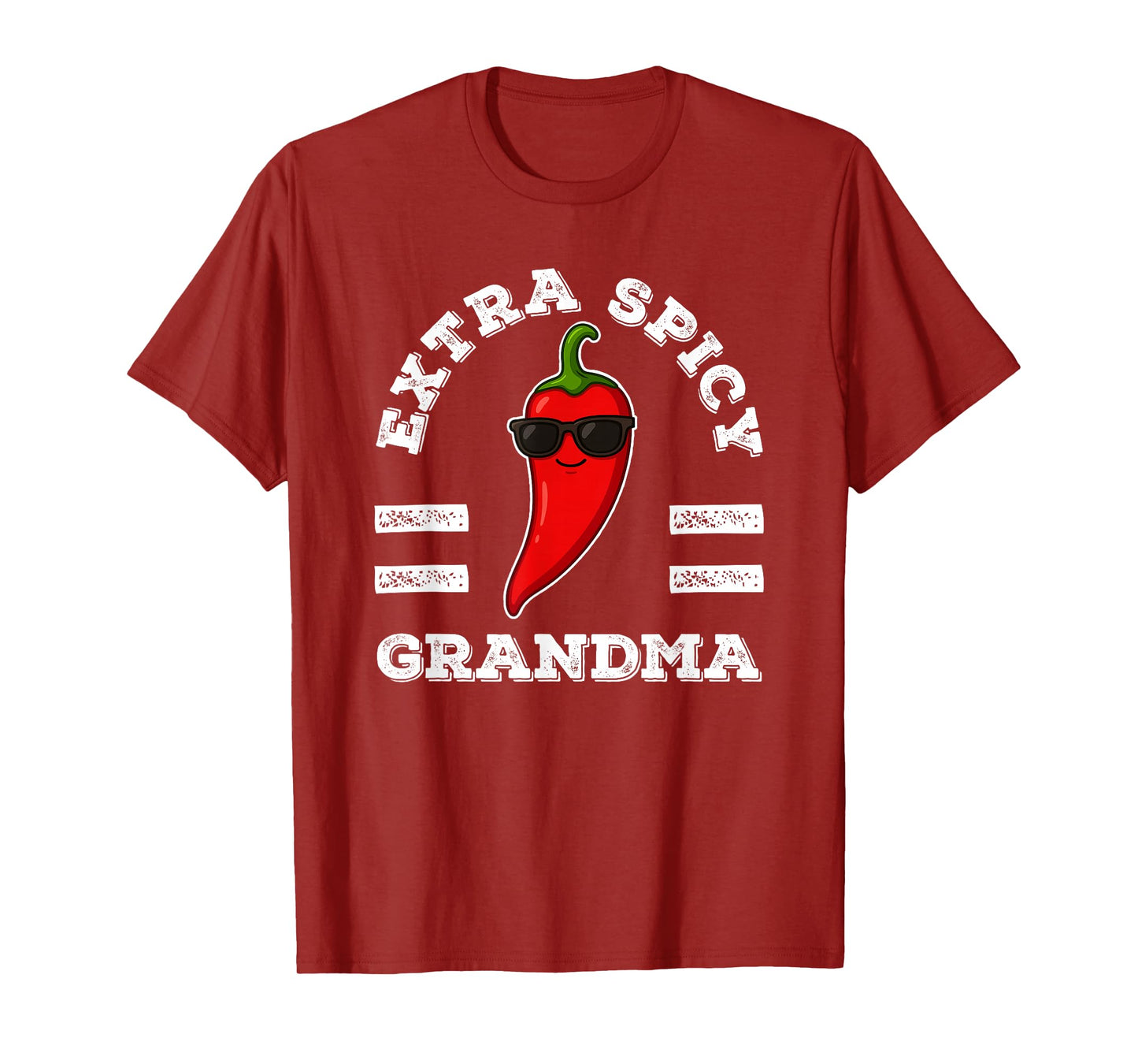 Extra Spicy Grandma Womens Foodie Humor Hot Chili Pepper Pun T-Shirt