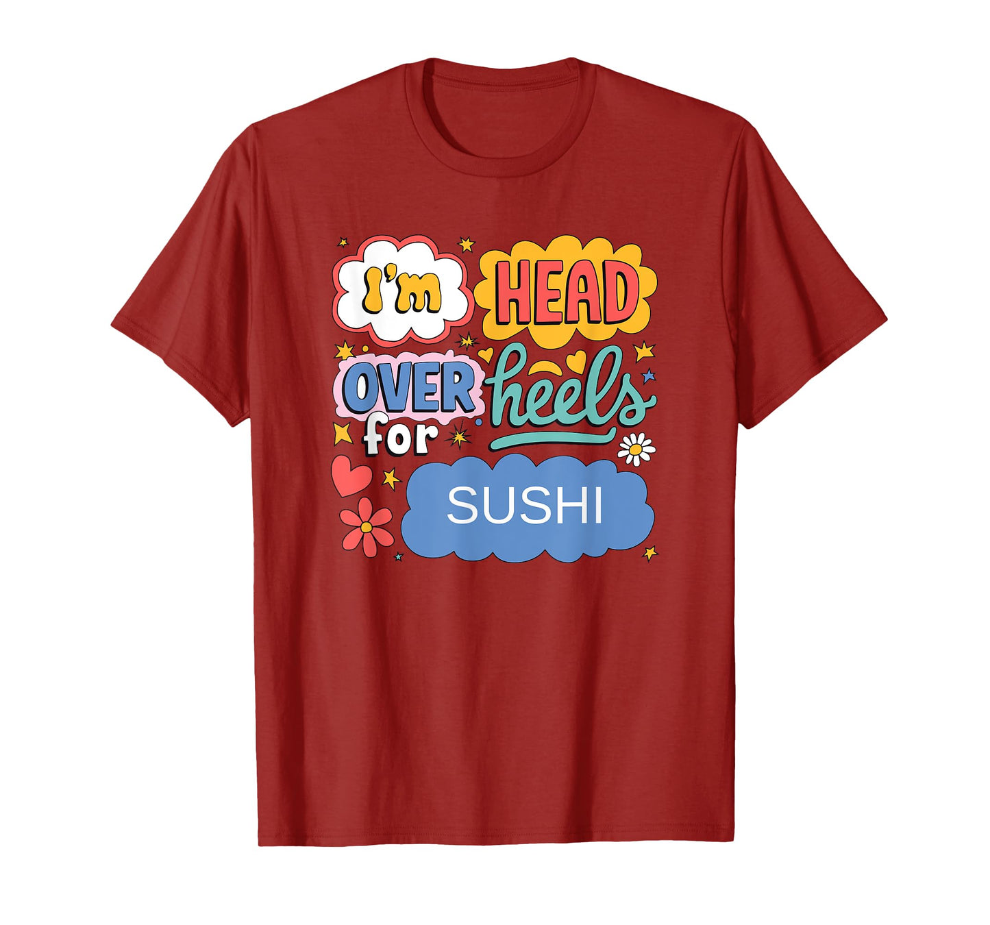 Funny Sushi Aesthetic Retro Pop Art for Japanese Food Lovers T-Shirt