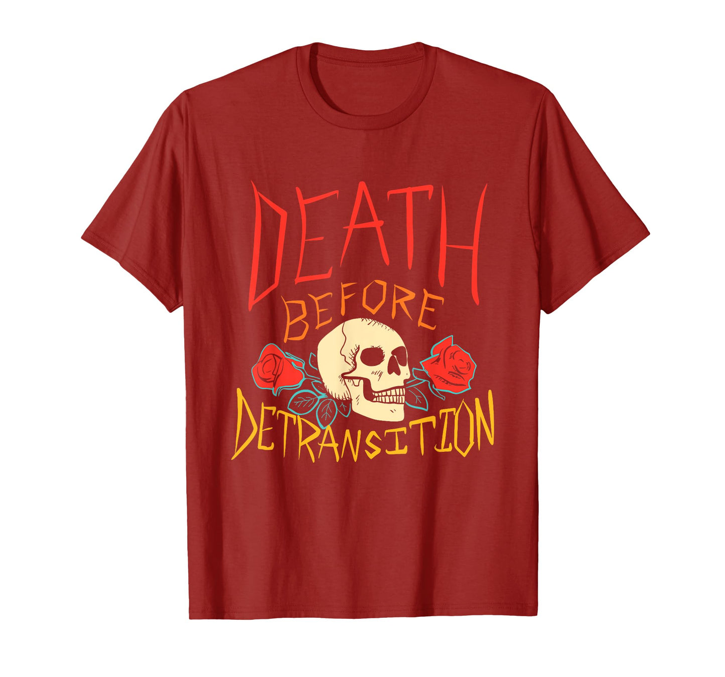 Death Before Detransition Skeleton Vintage Design T-Shirt