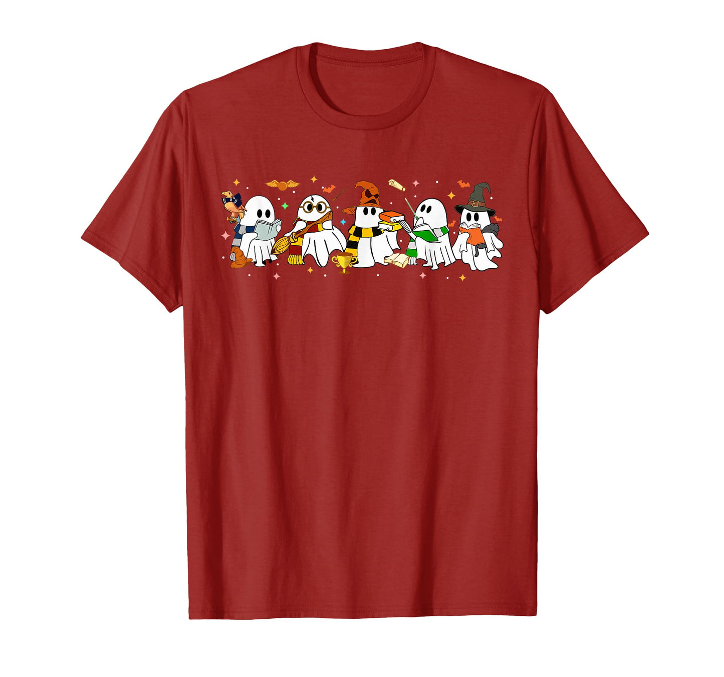 Cute Witch Ghost Funny Halloween Outfit Men Women Boy Girl T-Shirt