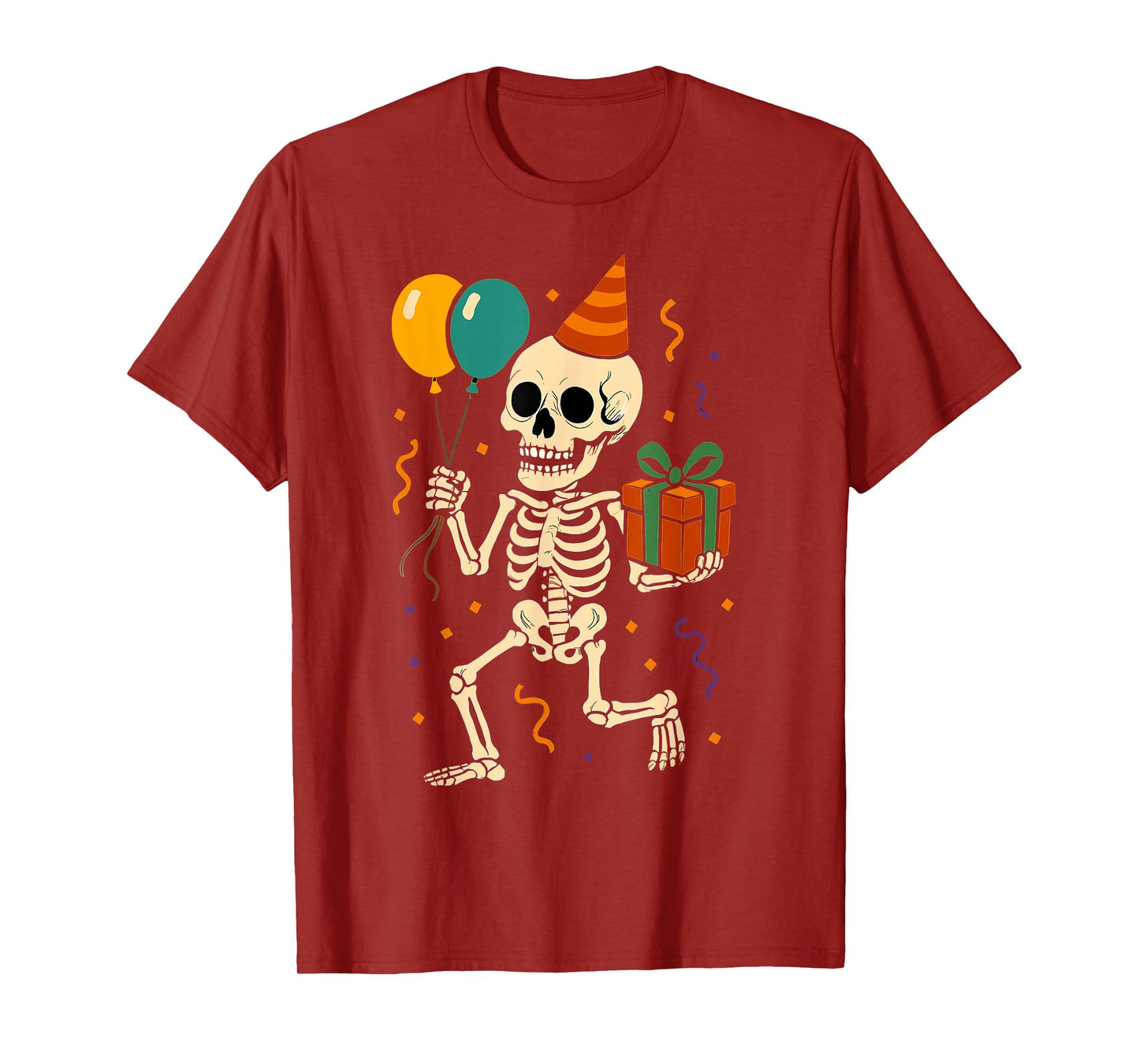 Skeleton Birthday Party Spooky Halloween Costume Boys Kids T-Shirt