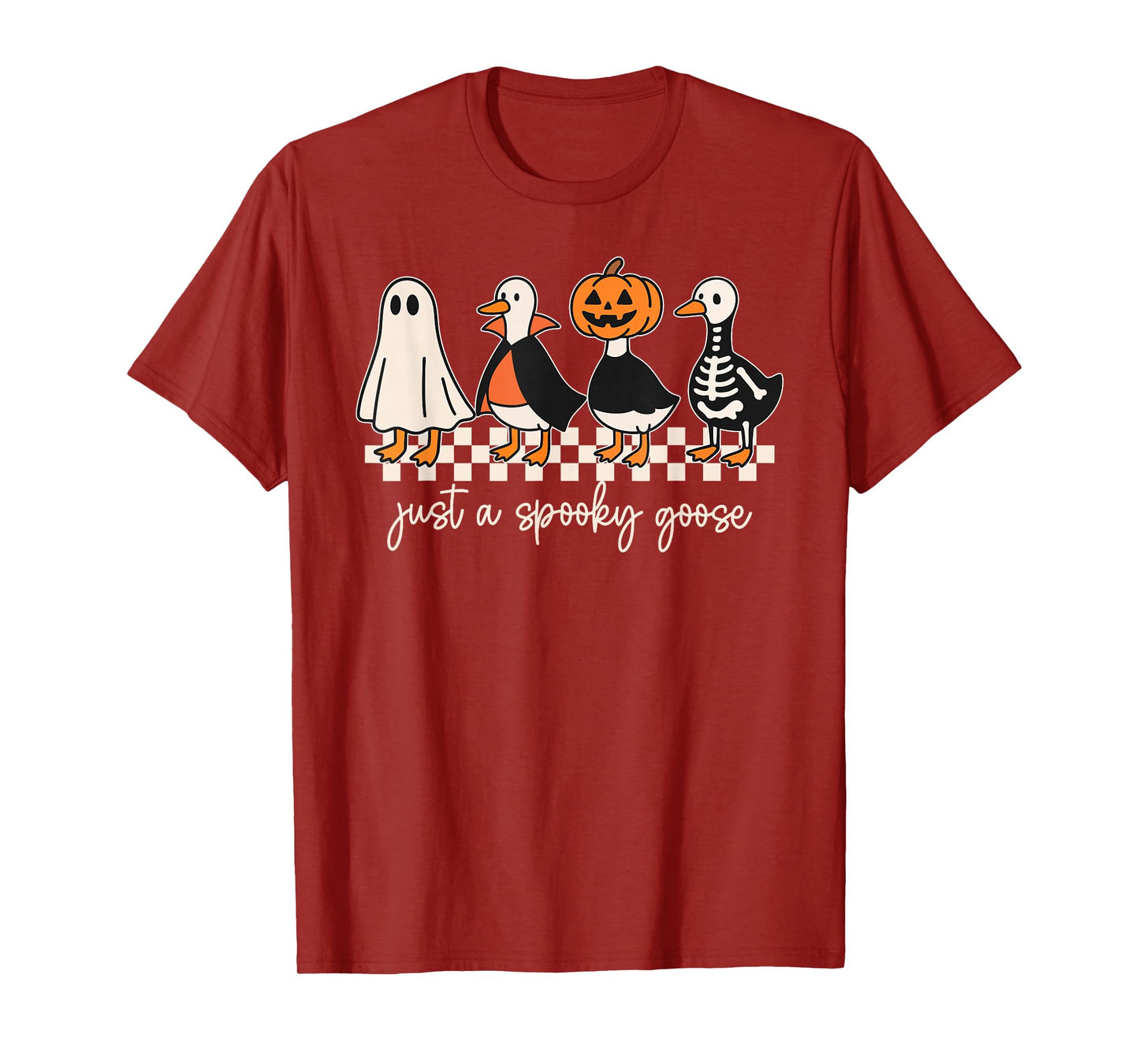 Just A Spooky Goose Halloween Silly Goose Funny Halloween T-Shirt
