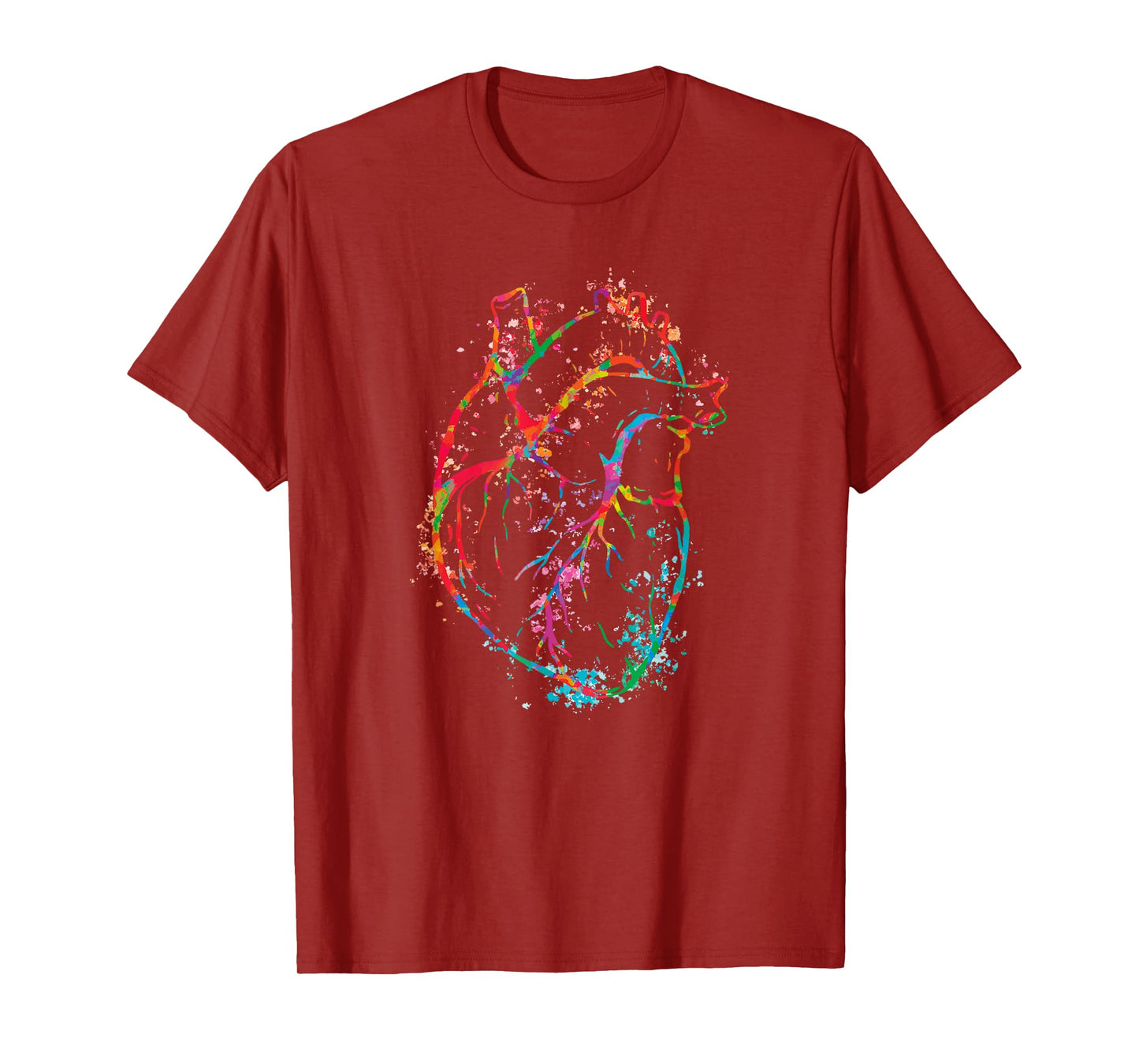 Beautiful Watercolour Heart Organ Human Body Anatomy T-Shirt