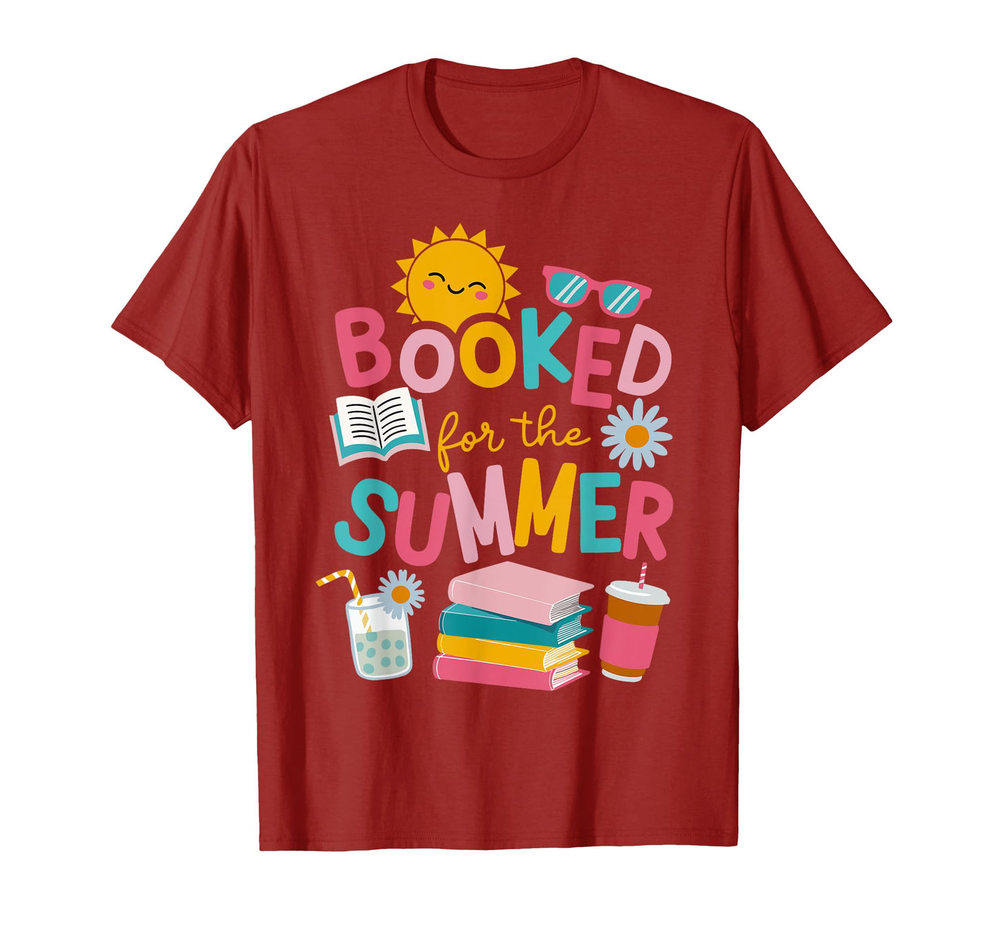 Booked For The Summer Reading Funny Bookworm Reader Beach T-Shirt