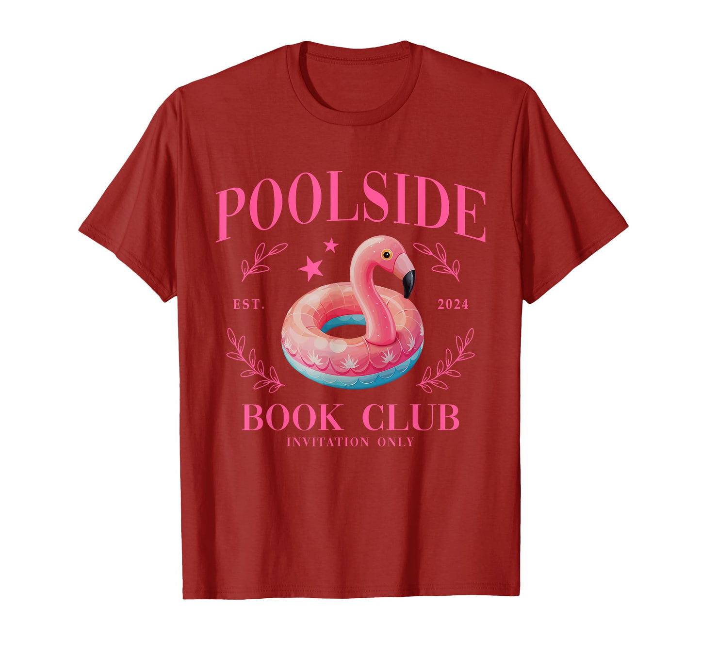 Poolside Book Club Pool Summer Vacation Swimming T-Shirt for Men Women