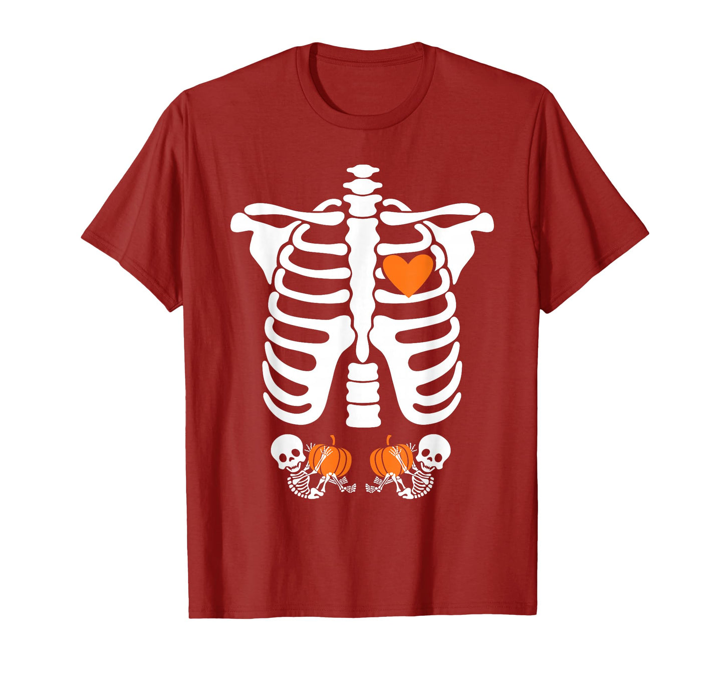 Halloween X-Ray Pregnancy Expecting Twins Babies T-Shirt