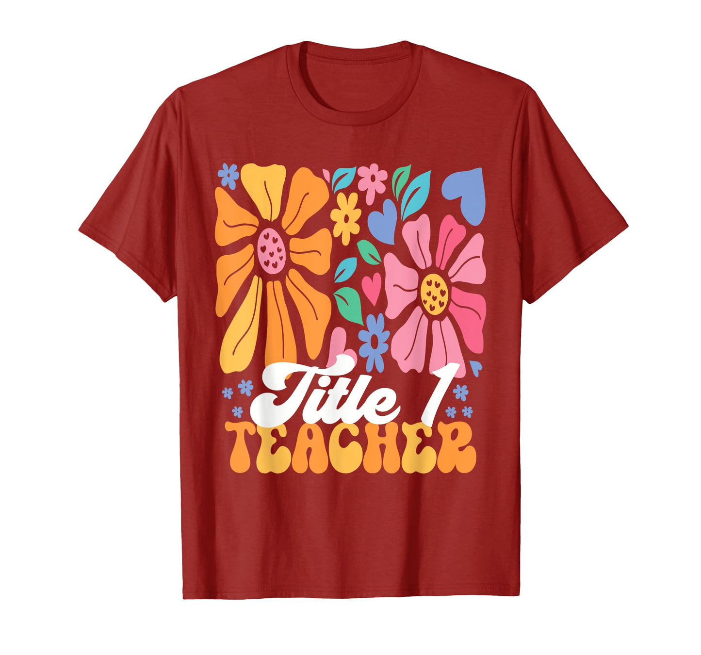 Title 1 Teacher Appreciation Reading Teacher Back To School T-Shirt