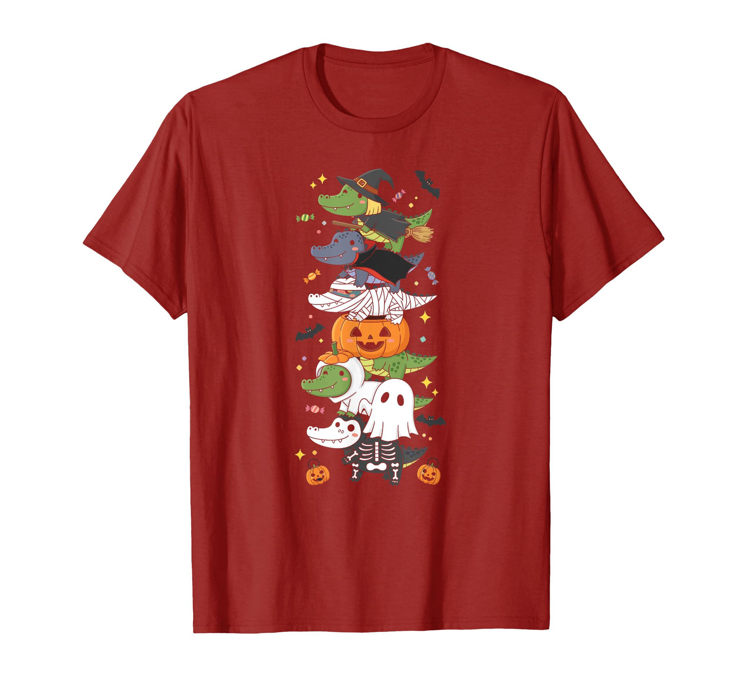 Alligator Witch Vampire Ghost Halloween Kids Mens Womens T-Shirt