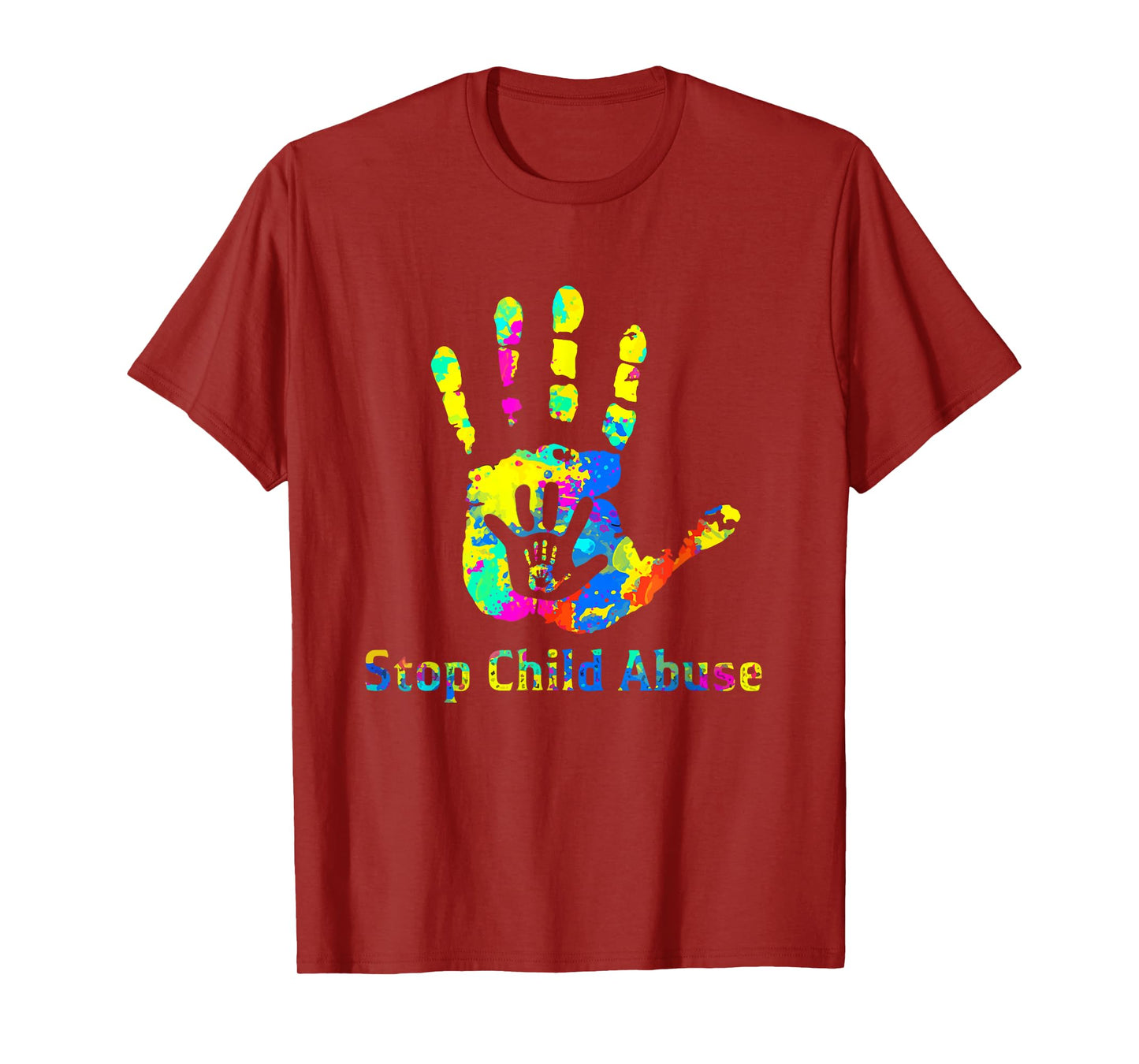 Stop Child Abuse Prevention Awareness Month Blue Ribbon T-Shirt
