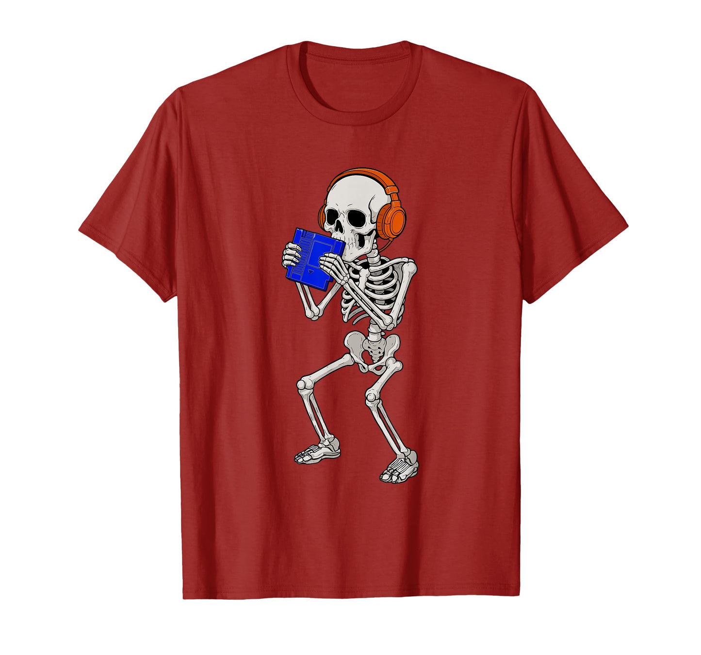 Halloween Skeleton Gamer Video Gaming Funny Skeleton Gaming T-Shirt