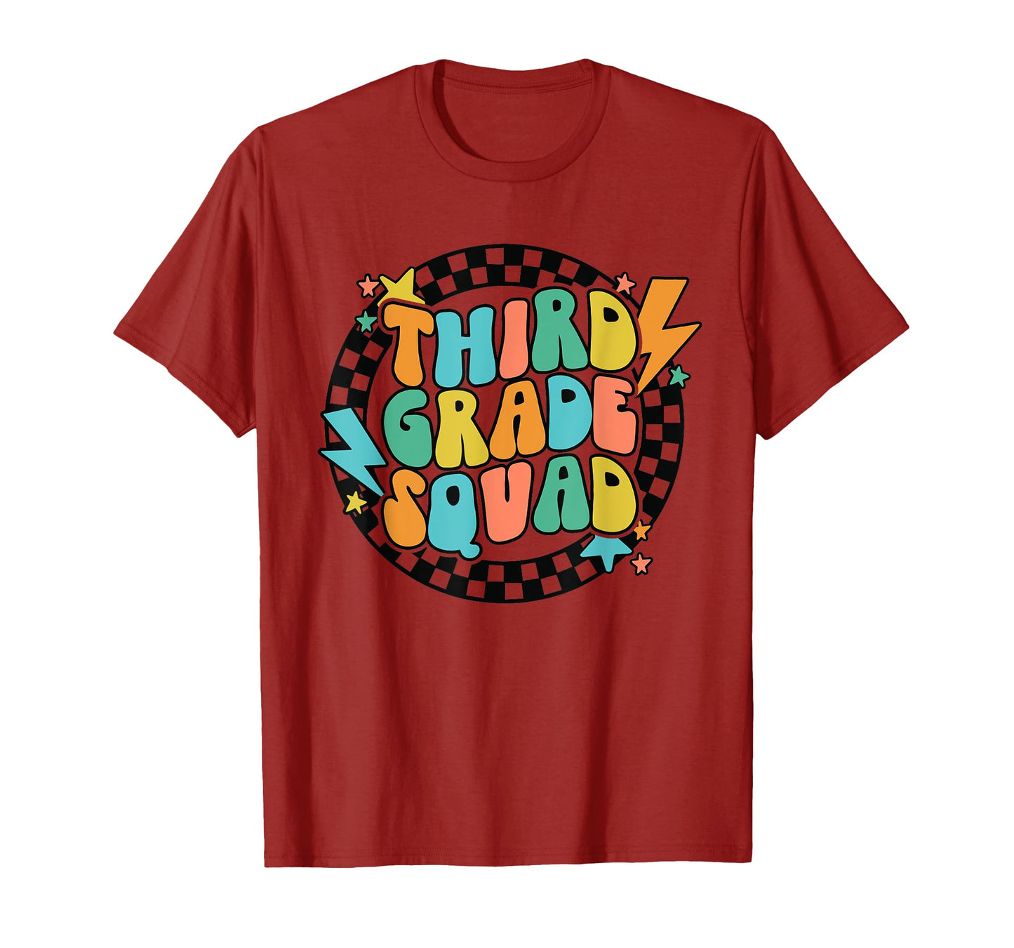 Back To School Groovy Teacher Third 3rd Grade Crew Squad T-Shirt for Men Women Girls Kids