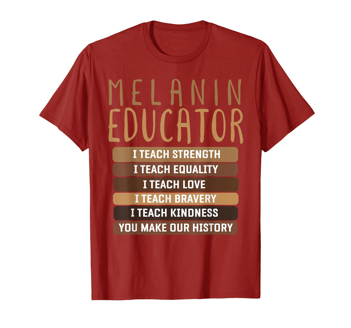 Dope Melanin Teacher Black Teachers Dope Black Educators BHM T-Shirt