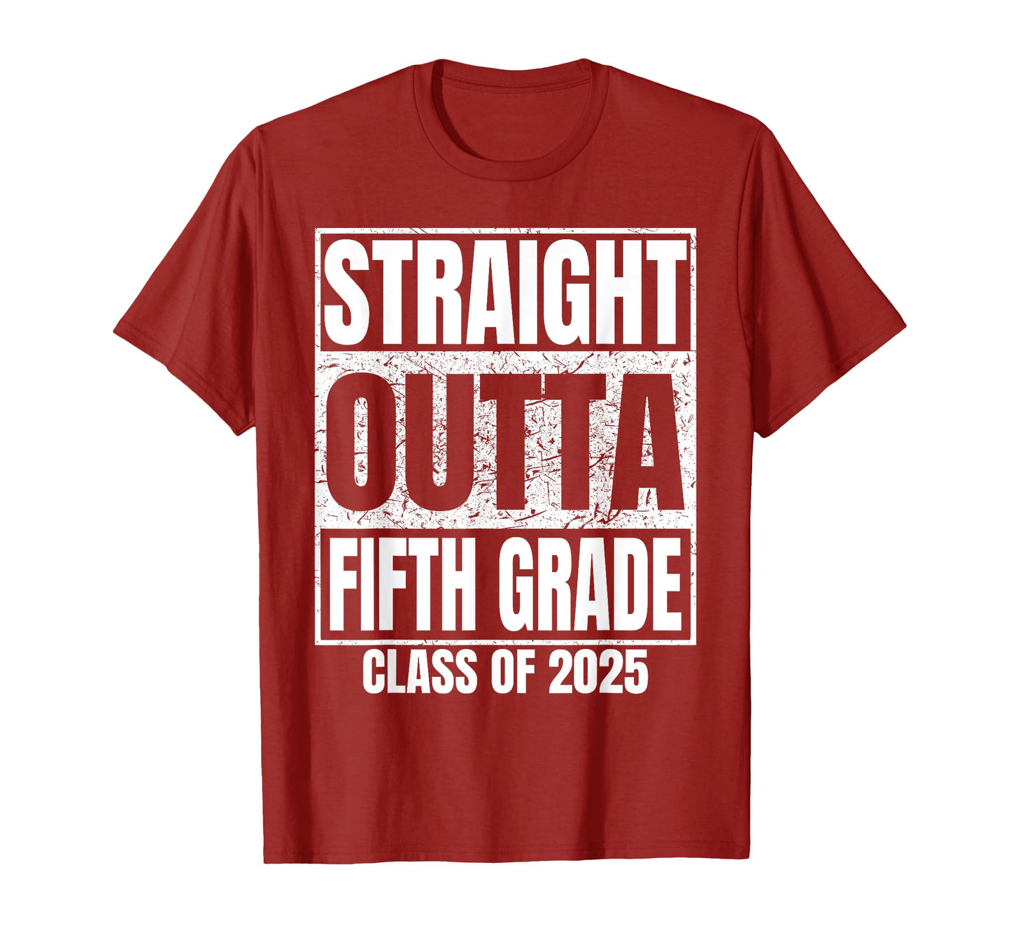 Straight Outta Fifth Grade Class 2025 Graduation 5th Grade T-Shirt